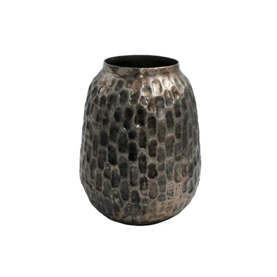 ΜΕΤΑΛΛΙΚΟ ΔΙΑΚΟΣΜΗΤΙΚΟ ΒΑΖΟ  FL1700 ΑΝΤΙΚΕ ΑΣΗΜΙ ΧΡΩΜΑ 23x27εκ