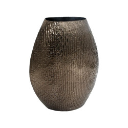 ΜΕΤΑΛΛΙΚΟ ΔΙΑΚΟΣΜΗΤΙΚΟ ΒΑΖΟ  FL1780 ΑΣΗΜΙ ΧΡΩΜΑ 26x11x32εκ