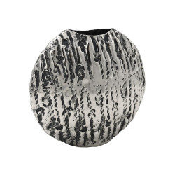 ΜΕΤΑΛΛΙΚΟ ΔΙΑΚΟΣΜΗΤΙΚΟ ΒΑΖΟ  FL7825 ΑΣΗΜΙ ΧΡΩΜΑ 24x9x22εκ