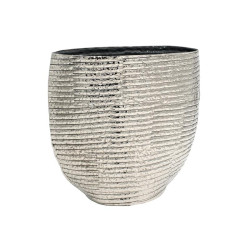 ΜΕΤΑΛΛΙΚΟ ΔΙΑΚΟΣΜΗΤΙΚΟ ΒΑΖΟ  FL7841 ΑΣΗΜΙ ΧΡΩΜΑ 21x10x21εκ