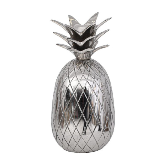 ΜΕΤΑΛΛΙΚΟ ΔΙΑΚΟΣΜΗΤΙΚΟ  Pineapple ΝΙΚΕΛ ΧΡΩΜΑ 10x10x21εκ
