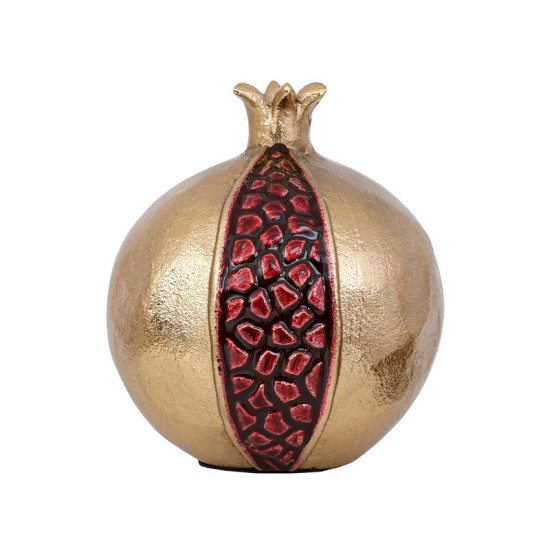 ΜΕΤΑΛΛΙΚΟ ΔΙΑΚΟΣΜΗΤΙΚΟ  Pomegranate ΧΡΥΣΟ-ΚΟΚΚΙΝΟ ΧΡΩΜΑ 12x13εκ