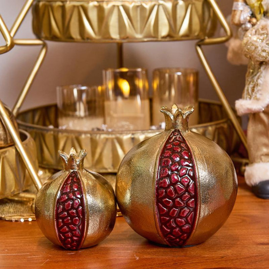 ΜΕΤΑΛΛΙΚΟ ΔΙΑΚΟΣΜΗΤΙΚΟ Pomegranate ΧΡΥΣΟ-ΚΟΚΚΙΝΟ ΧΡΩΜΑ 13x16εκ ΜΕΤΑΛΛΙΚΟ ΔΙΑΚΟΣΜΗΤΙΚΟ Pomegranate ΧΡΥΣΟ-ΚΟΚΚΙΝΟ ΧΡΩΜΑ 13x16εκ
