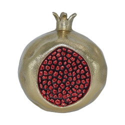 ΜΕΤΑΛΛΙΚΟ ΔΙΑΚΟΣΜΗΤΙΚΟ  Pomegranate ΧΡΥΣΟ-ΚΟΚΚΙΝΟ ΧΡΩΜΑ 15x13x16εκ