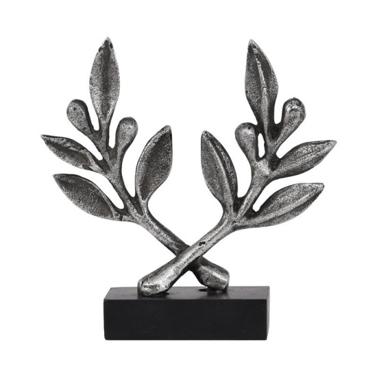 ΜΕΤΑΛΛΙΚΟ ΔΙΑΚΟΣΜΗΤΙΚΟ ΦΥΛΛΟ  FL76902 ΑΣΗΜΙ ΑΝΤΙΚΕ ΧΡΩΜΑ 18x6x18εκ