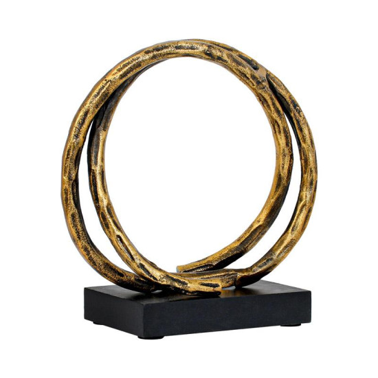 ΜΕΤΑΛΛΙΚΟ ΔΙΑΚΟΣΜΗΤΙΚΟ ΣΕ ΣΧΕΔΙΟ ΔΑΧΤΥΛΙΔΙ  FL76740 ΧΡΥΣΟ ΑΝΤΙΚΕ ΧΡΩΜΑ 23x10x23εκ