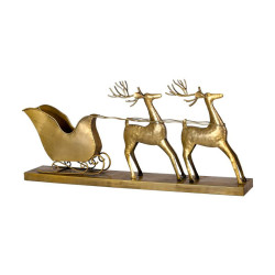 ΜΕΤΑΛΛΙΚΟ ΔΙΑΚΟΣΜΗΤΙΚΟ ΤΑΡΑΝΔΟΣ ΜΕ ΕΛΚΥΘΡΟ  FL1981 ΧΡΥΣΟ ΧΡΩΜΑ 78x12x36εκ