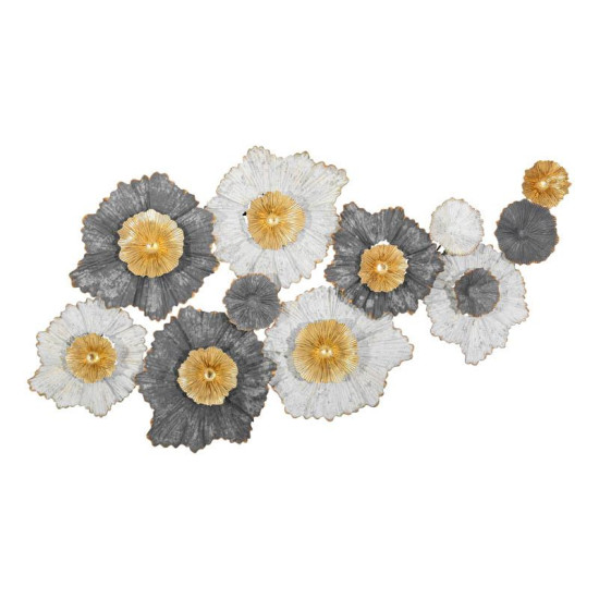 ΜΕΤΑΛΛΙΚΟ ΔΙΑΚΟΣΜΗΤΙΚΟ ΤΟΙΧΟΥ  FL0385 ΓΚΡΙ-ΛΕΥΚΟ-ΧΡΥΣΟ ΧΡΩΜΑ 118x7x58εκ