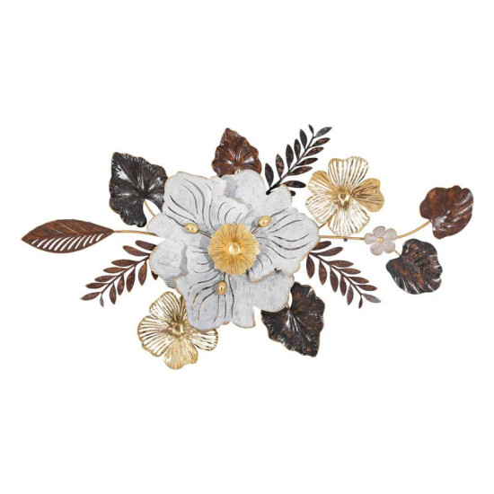 ΜΕΤΑΛΛΙΚΟ ΔΙΑΚΟΣΜΗΤΙΚΟ ΤΟΙΧΟΥ  FL0433 ΜΠΡΟΝΖΕ-ΛΕΥΚΟ-ΧΡΥΣΟ ΧΡΩΜΑ 90x6x48εκ