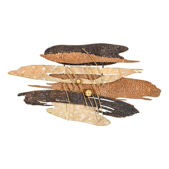 ΜΕΤΑΛΛΙΚΟ ΔΙΑΚΟΣΜΗΤΙΚΟ ΤΟΙΧΟΥ  FL0673 ΚΑΦΕ-ΧΡΥΣΟ-ΜΠΕΖ ΧΡΩΜΑ 86x6x47εκ