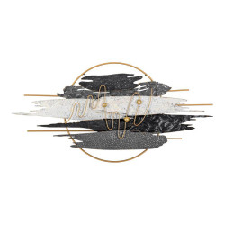 ΜΕΤΑΛΛΙΚΟ ΔΙΑΚΟΣΜΗΤΙΚΟ ΤΟΙΧΟΥ  FL0785 ΓΚΡΙ-ΛΕΥΚΟ-ΧΡΥΣΟ ΧΡΩΜΑ 118x7x60εκ