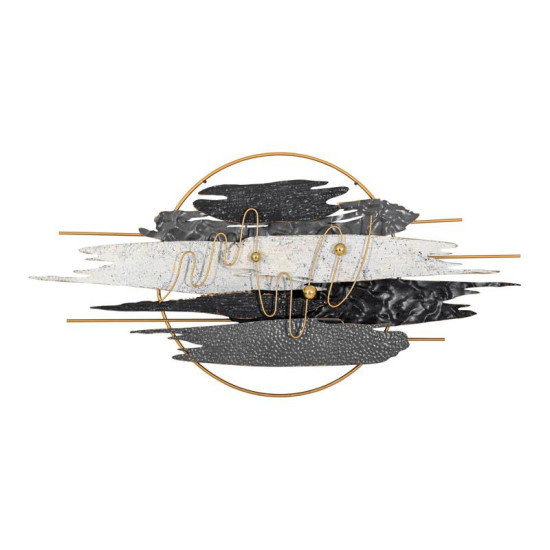 ΜΕΤΑΛΛΙΚΟ ΔΙΑΚΟΣΜΗΤΙΚΟ ΤΟΙΧΟΥ  FL0785 ΓΚΡΙ-ΛΕΥΚΟ-ΧΡΥΣΟ ΧΡΩΜΑ 118x7x60εκ