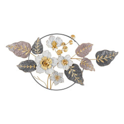 ΜΕΤΑΛΛΙΚΟ ΔΙΑΚΟΣΜΗΤΙΚΟ ΤΟΙΧΟΥ  FL1042 ΓΚΡΙ-ΛΕΥΚΟ-ΧΡΥΣΟ ΧΡΩΜΑ 116x7x58εκ