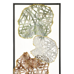 ΜΕΤΑΛΛΙΚΟ ΔΙΑΚΟΣΜΗΤΙΚΟ ΤΟΙΧΟΥ  Leafs  FL608 ΧΡΥΣΟ-ΓΚΡΙ-ΒΕΡΑΜΑΝ ΧΡΩΜΑ 31x4x90εκ