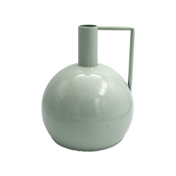 ΜΕΤΑΛΛΙΚΟ ΕΠΙΤΡΑΠΕΖΙΟ ΔΙΑΚΟΣΜΗΤΙΚΟ ΒΑΖΟ  FL2052 ΜΙΝΤ-ΛΕΥΚΟ ΧΡΩΜΑ 31x37εκ