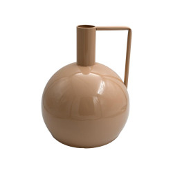 ΜΕΤΑΛΛΙΚΟ ΕΠΙΤΡΑΠΕΖΙΟ ΔΙΑΚΟΣΜΗΤΙΚΟ ΒΑΖΟ  FL2052 ΜΠΕΖ-ΛΕΥΚΟ ΧΡΩΜΑ 31x37εκ