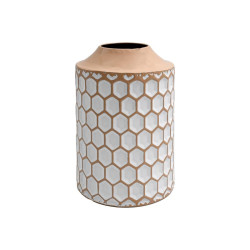 ΜΕΤΑΛΛΙΚΟ ΕΠΙΤΡΑΠΕΖΙΟ ΔΙΑΚΟΣΜΗΤΙΚΟ ΒΑΖΟ  FL363 ΜΠΕΖ-ΛΕΥΚΟ ΧΡΩΜΑ 20x30εκ ΜΕΤΑΛΛΙΚΟ ΕΠΙΤΡΑΠΕΖΙΟ ΔΙΑΚΟΣΜΗΤΙΚΟ ΒΑΖΟ  FL363 ΜΠΕΖ-ΛΕΥΚΟ ΧΡΩΜΑ 20x30εκ