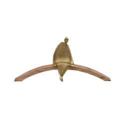 ΜΕΤΑΛΛΙΚΟ ΕΠΙΤΡΑΠΕΖΙΟ ΔΙΑΚΟΣΜΗΤΙΚΟ  "Man" ΧΡΥΣΟ ΧΡΩΜΑ ΜΕ ΞΥΛΙΝΗ ΒΑΣΗ 43x7x20εκ sls