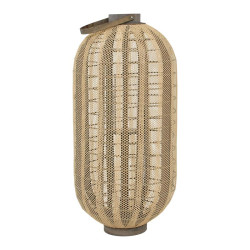 ΜΕΤΑΛΛΙΚΟ ΦΑΝΑΡΙ  FL016 ΜΑΥΡΟ-ΜΠΕΖ ΧΡΩΜΑ 32x67εκ ΜΕΤΑΛΛΙΚΟ ΦΑΝΑΡΙ  FL016 ΜΑΥΡΟ-ΜΠΕΖ ΧΡΩΜΑ 32x67εκ