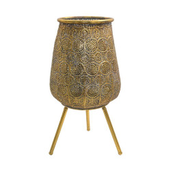 ΜΕΤΑΛΛΙΚΟ ΦΑΝΑΡΙ  FL115 ΧΡΥΣΟ ΑΝΤΙΚΕ ΧΡΩΜΑ 29x60εκ