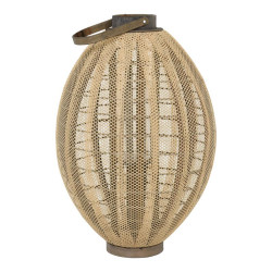 ΜΕΤΑΛΛΙΚΟ ΦΑΝΑΡΙ  FL87 ΜΑΥΡΟ-ΜΠΕΖ ΧΡΩΜΑ 28x42εκ