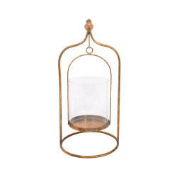 ΜΕΤΑΛΛΙΚΟ ΦΑΝΑΡΙ ΜΕ ΓΥΑΛΙ "BIRD" 41x20x13.5εκ ΜΕΤΑΛΛΙΚΟ ΦΑΝΑΡΙ ΜΕ ΓΥΑΛΙ "BIRD" 41x20x13.5εκ