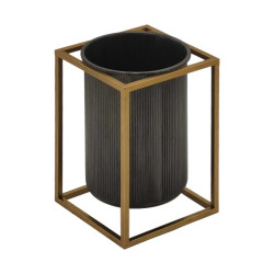 ΜΕΤΑΛΛΙΚΟ ΚΗΡΟΠΗΓΙΟ FL122 ΜΑΥΡΟ-ΜΠΡΟΝΖΕ 19x19x29εκ ΜΕΤΑΛΛΙΚΟ ΚΗΡΟΠΗΓΙΟ FL122 ΜΑΥΡΟ-ΜΠΡΟΝΖΕ 19x19x29εκ