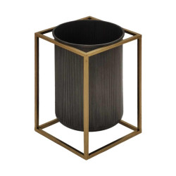 ΜΕΤΑΛΛΙΚΟ ΚΗΡΟΠΗΓΙΟ FL122 ΜΑΥΡΟ-ΜΠΡΟΝΖΕ 22x22x33εκ ΜΕΤΑΛΛΙΚΟ ΚΗΡΟΠΗΓΙΟ FL122 ΜΑΥΡΟ-ΜΠΡΟΝΖΕ 22x22x33εκ