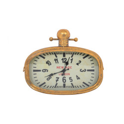 ΜΕΤΑΛΛΙΚΟ ΡΟΛΟΙ ΟΒΑΛ ΧΡΥΣΟ 35x6x41εκ ΜΕΤΑΛΛΙΚΟ ΡΟΛΟΙ ΟΒΑΛ ΧΡΥΣΟ 35x6x41εκ