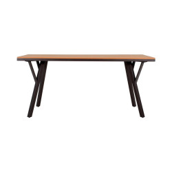 ΜΕΤΑΛΛΙΚΟ ΤΡΑΠΕΖΙ ΚΗΠΟΥ  FL6514 ΜΕ ΕΠΙΦΑΝΕΙΑ POLYWOOD ΧΡΩΜΑ ΚΑΦΕ 160x91x72εκ s.of