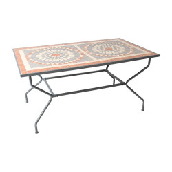 ΜΕΤΑΛΛΙΚΟ ΤΡΑΠΕΖΙ ΚΗΠΟΥ  "Francisco" ΜΑΥΡΟ ΧΡΩΜΑ 140x80x70εκ