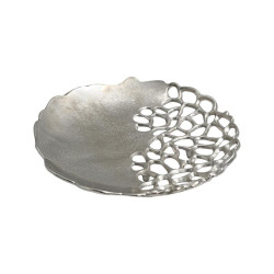 ΜΕΤΑΛΛΙΚΟΣ ΔΙΑΚΟΣΜΗΤΙΚΟΣ ΔΙΣΚΟΣ  FL8847 ΑΣΗΜΙ ΧΡΩΜΑ 33x33x5εκ