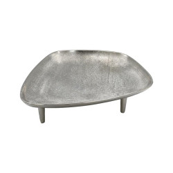 ΜΕΤΑΛΛΙΚΟΣ ΔΙΑΚΟΣΜΗΤΙΚΟΣ ΔΙΣΚΟΣ ΜΕ ΠΟΔΙ  FL12315 ΑΣΗΜΙ ΧΡΩΜΑ 34x28x7εκ