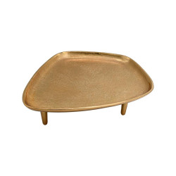 ΜΕΤΑΛΛΙΚΟΣ ΔΙΑΚΟΣΜΗΤΙΚΟΣ ΔΙΣΚΟΣ ΜΕ ΠΟΔΙ  FL12315 ΧΡΥΣΟ ΧΡΩΜΑ 42x35x7εκ