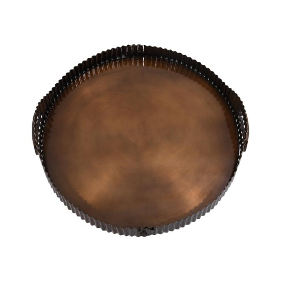 ΜΕΤΑΛΛΙΚΟΣ ΣΤΡΟΓΓΥΛΟΣ ΔΙΣΚΟΣ  FL25193 ΜΠΡΟΝΖΕ ΧΡΩΜΑ 36x8εκ