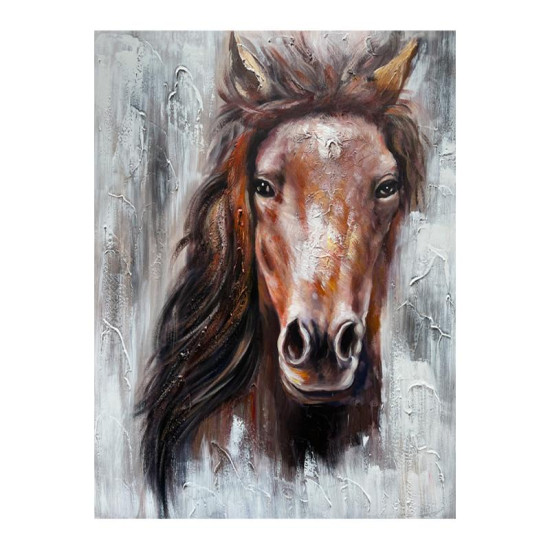 ΠΙΝΑΚΑΣ  "Horse 574" ΣΕ ΚΑΜΒΑ ΜΕ ΞΥΛΙΝΟ ΠΛΑΙΣΙΟ 80*2.3*60 sls