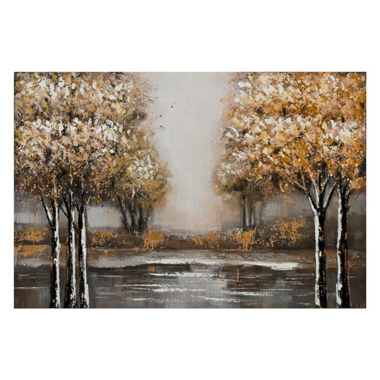 ΠΙΝΑΚΑΣ ΣΕ ΚΑΜΒΑ  FL1781 ΛΕΥΚΟ-ΜΠΕΖ 80x120εκ