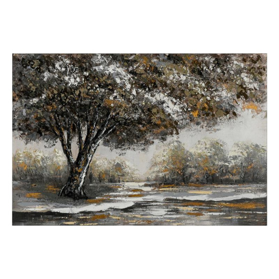 ΠΙΝΑΚΑΣ ΣΕ ΚΑΜΒΑ  FL1784 ΛΕΥΚΟ-ΜΠΕΖ 80x120εκ