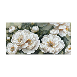 ΠΙΝΑΚΑΣ ΣΕ ΚΑΜΒΑ  FL24081 ΛΕΥΚΟ-ΚΑΦΕ 120x3x60εκ