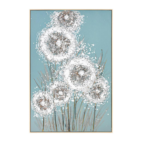 ΠΙΝΑΚΑΣ ΣΕ ΚΑΜΒΑ  FL25079 ΛΕΥΚΟ-ΧΡΥΣΟ-ΠΡΑΣΙΝΟ 82x122εκ