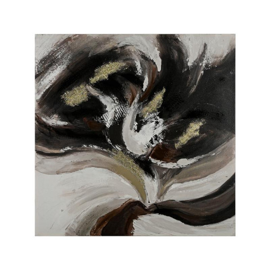 ΠΙΝΑΚΑΣ ΣΕ ΚΑΜΒΑ  FL5705 ΜΠΕΖ-ΚΑΦΕ-ΛΕΥΚΟ 100x100εκ