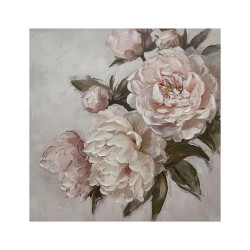 ΠΙΝΑΚΑΣ ΣΕ ΚΑΜΒΑ  "Flower 37159" ΜΠΕΖ-ΡΟΖ-ΛΕΥΚΟ 100x3x120εκ