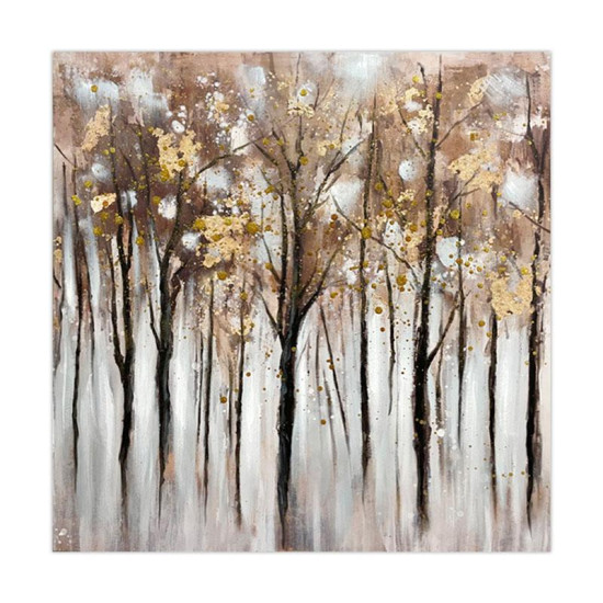 ΠΙΝΑΚΑΣ ΣΕ ΚΑΜΒΑ  "Forest" ΜΠΕΖ-ΚΑΦΕ-ΓΚΡΙ 80x3x80εκ