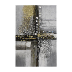 ΠΙΝΑΚΑΣ ΣΕ ΚΑΜΒΑ  ΛΕΥΚΟ-ΜΠΕΖ-ΚΑΦΕ 120x80xεκ