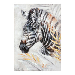 ΠΙΝΑΚΑΣ ΣΕ ΚΑΜΒΑ  "Zebra" ΓΚΡΙ-ΜΠΕΖ-ΛΕΥΚΟ 70x3x100εκ