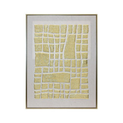 ΠΙΝΑΚΑΣ ΣΕ ΚΑΜΒΑ ΜΕ ΠΛΑΣΤΙΚΟ ΠΛΑΙΣΙΟ  FL246990 ΧΡΥΣΟ-ΛΕΥΚΟ 60x3x80εκ