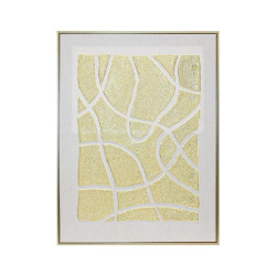 ΠΙΝΑΚΑΣ ΣΕ ΚΑΜΒΑ ΜΕ ΠΛΑΣΤΙΚΟ ΠΛΑΙΣΙΟ  FL246991 ΧΡΥΣΟ-ΛΕΥΚΟ 60x3x80εκ