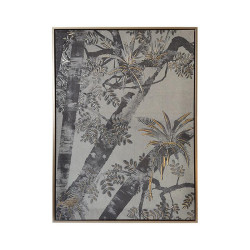 ΠΙΝΑΚΑΣ ΣΕ ΚΑΜΒΑ ΜΕ ΠΛΑΣΤΙΚΟ ΠΛΑΙΣΙΟ  FL252325 ΓΚΡΙ-ΜΠΕΖ-ΜΑΥΡΟ 50x3x70εκ