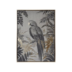 ΠΙΝΑΚΑΣ ΣΕ ΚΑΜΒΑ ΜΕ ΠΛΑΣΤΙΚΟ ΠΛΑΙΣΙΟ  FL252329 ΓΚΡΙ-ΜΠΕΖ-ΜΑΥΡΟ 50x3x70εκ