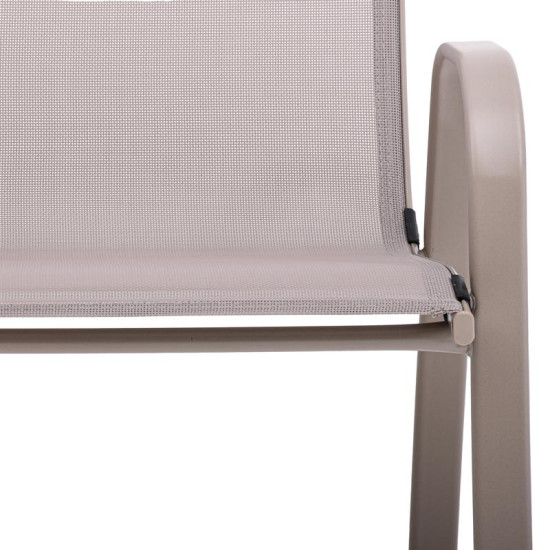 ΠΟΛΥΘΡΟΝΑ ΚΗΠΟΥ  FL5001 ΧΡΩΜΑ ΜΠΕΖ ΜΕ ΓΚΡΙ TEXTILENE 72x55x92εκ